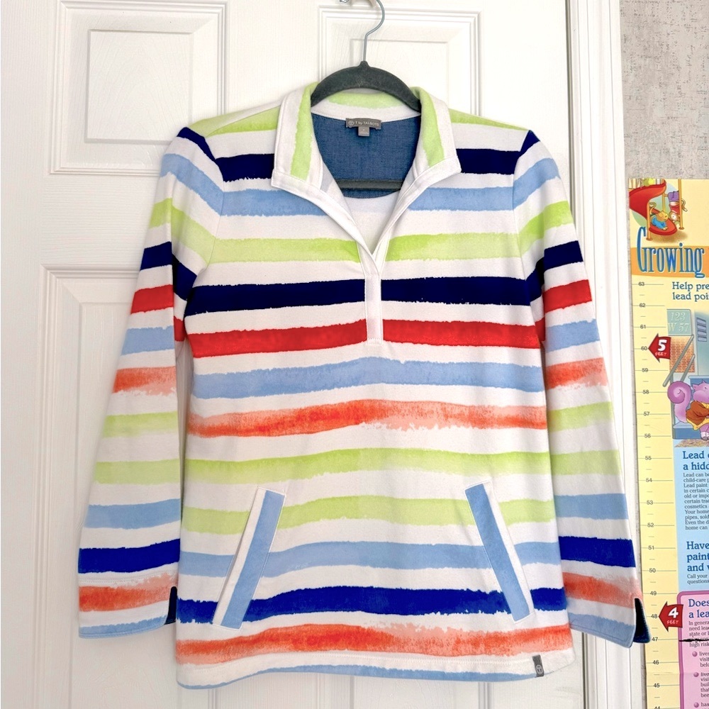 NWOT Talbots sweatshirt colorful Petite P cotton